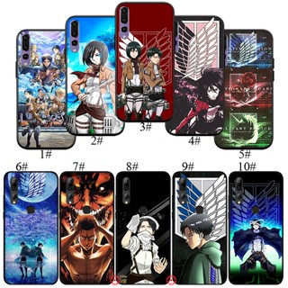 Bo8 เคสโทรศัพท์ซิลิโคน แบบนิ่ม ลาย Attack on Titan Eren สําหรับ Huawei P20 P30 Pro Lite