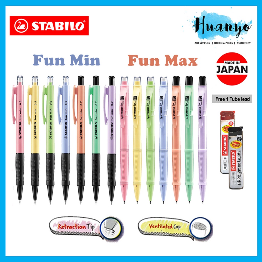 ดินสอกด Stabilo Fun Min Fun Max 0.5/0.7MM