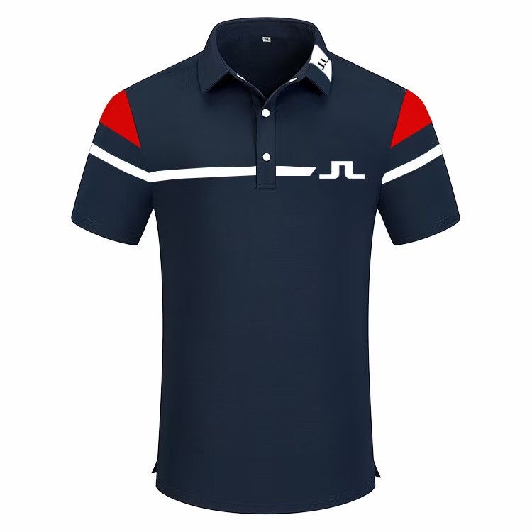 [J.LINDEBERG] เสื้อยืดลําลอง แขนสั้น สีตัดกัน แห้งเร็ว เหมาะกับการเล่นกีฬากอล์ฟ แฟชั่นฤดูร้อน สําหรับผู้ชาย