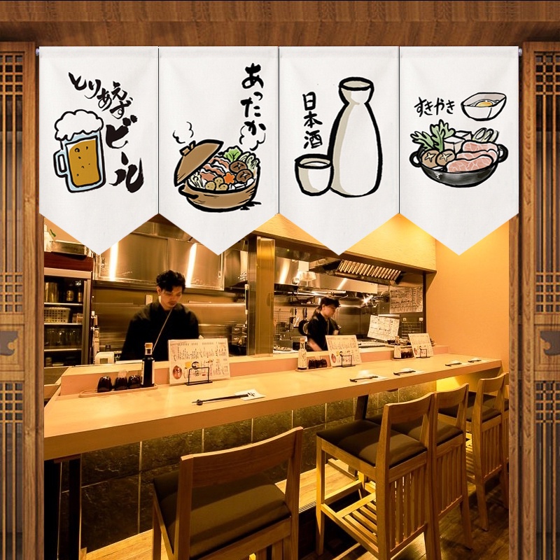 ธงสามเหลี่ยม สไตล์ญี่ปุ่น สําหรับแขวนตกแต่งร้านอาหาร บาร์ซูชิ