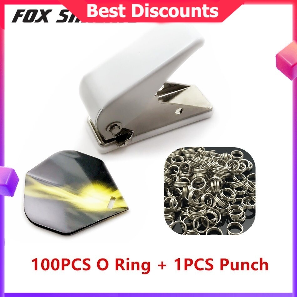 Fox Smiling Professional Dart Flight Punch Dart Wing Hole 100 ชิ้น O แหวนลูกดอกอุปกรณ์เสริม