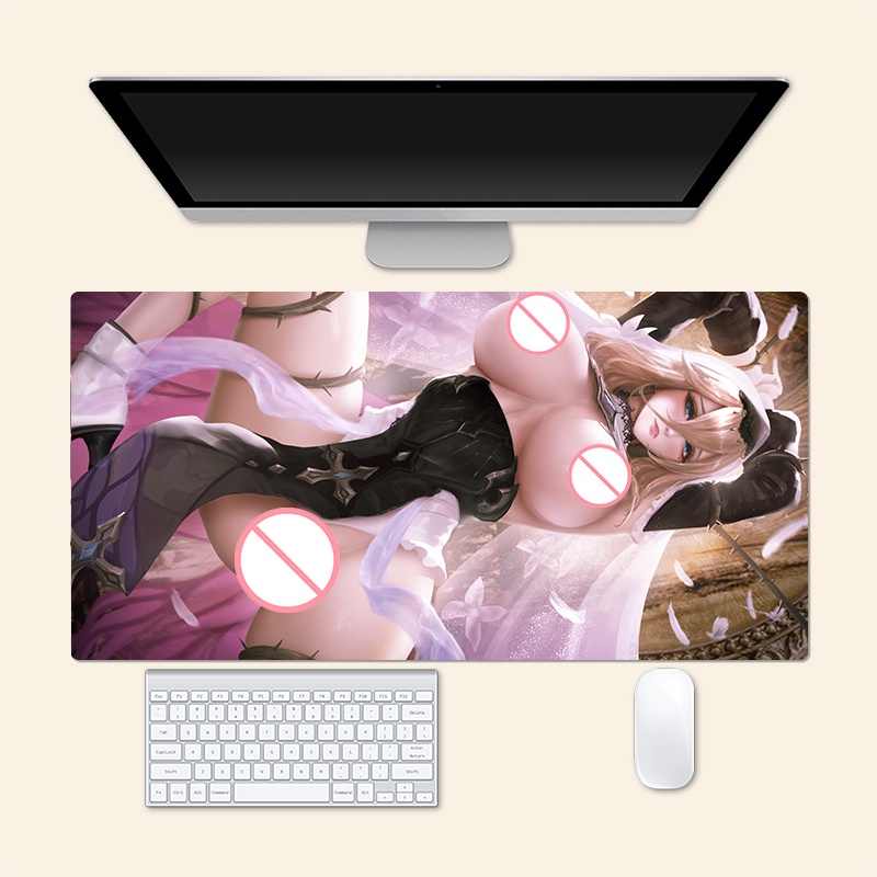 แผ่นรองเมาส์ขนาดใหญ่ PlayMat เกม Aponia Honkai Impact 3rd อะนิเมะ Furry Creative โต๊ะ Gaming Mat แผ่