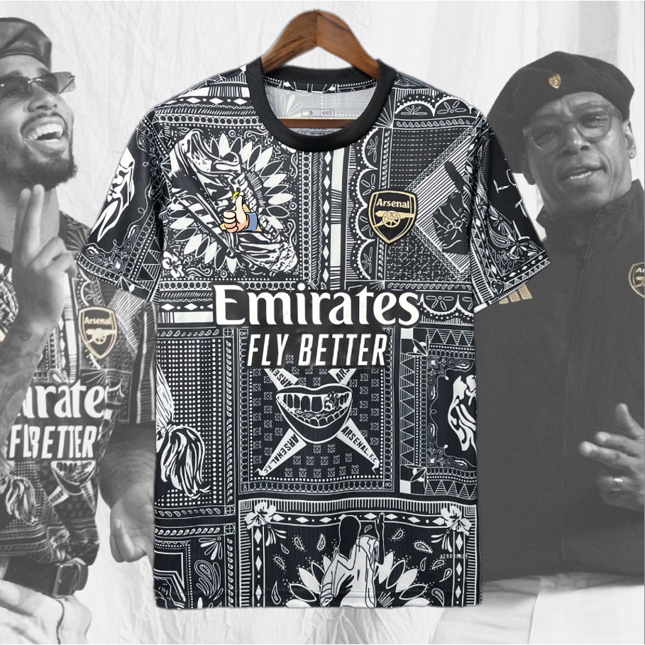 เสื้อยืดกีฬา Arsenal X Ian Wright แบบระบายอากาศ
