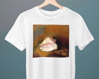 เสื้อยืด พิมพ์ลาย The Seashell Odilon Redon Painting สําหรับผู้ชาย และผู้หญิง