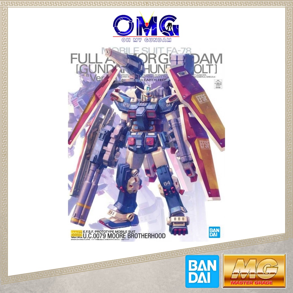 Bandai กันดั้ม MG FA-78 Full Armor ver. กาสายฟ้า เวอร์ชั่น. 63049 1/100 OMG 07589 FA 78 FA78 กันดั้ม
