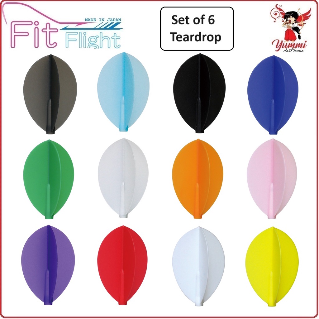 COSMO DART FIT FLIGHT DART FLIGHT - ชุด 6 DART FLIGHT - TEARDROP (6 ชิ้น)