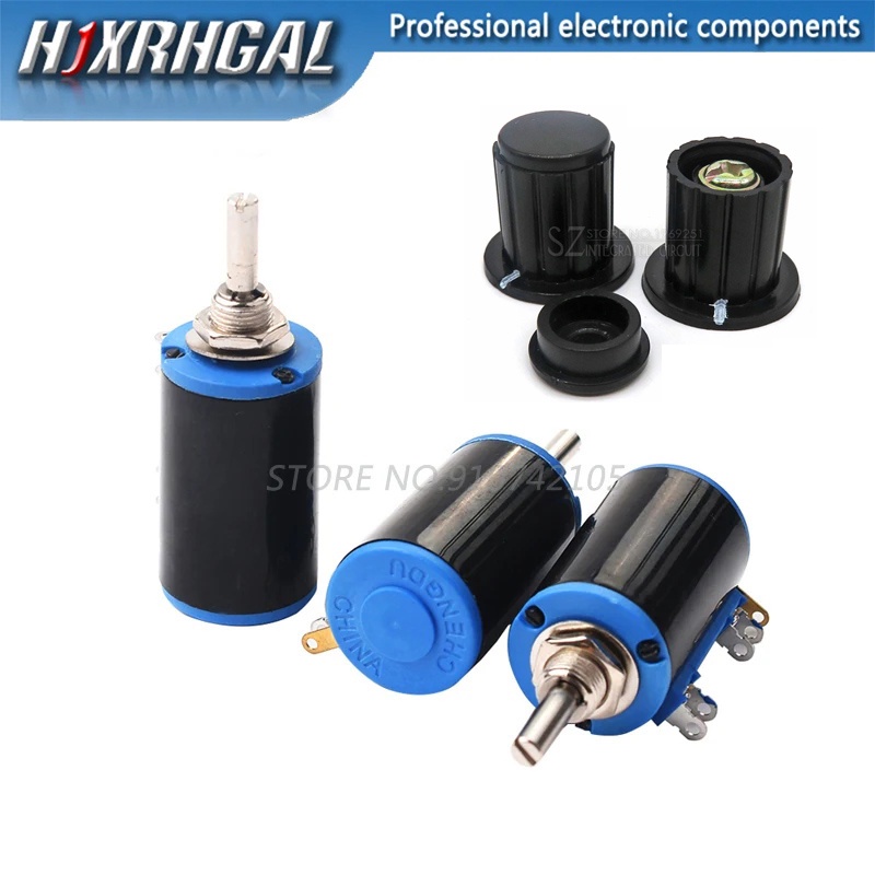 1PCS WXD3-13 100R-100K 100R 220R 470R 680R 1K 3.3K 5.6K 10K 33K 47K 100K ไขลาน potentiometer พร้อมฝา