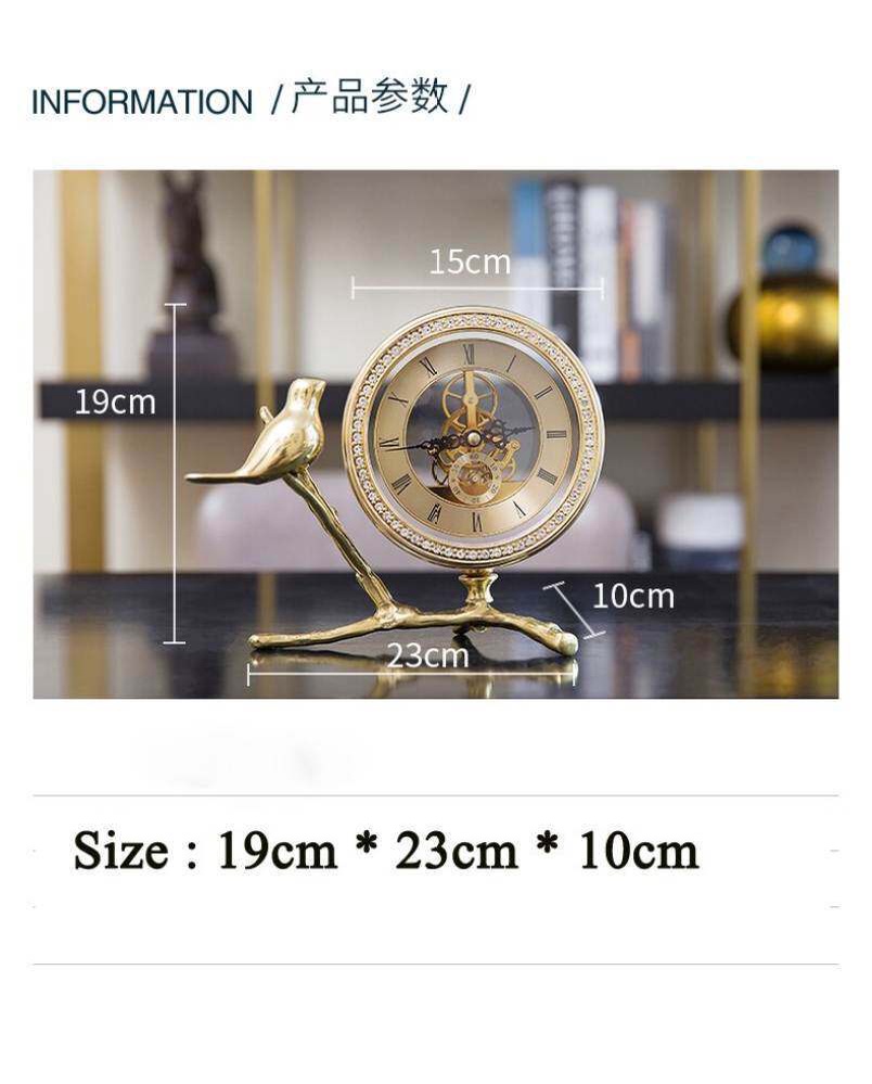 นาฬิกายุโรปสไตล ์ Aloi Bird Arca Hiasan รูปแบบ Hiasan ตาราง Hiasan นาฬิกา Hiasan