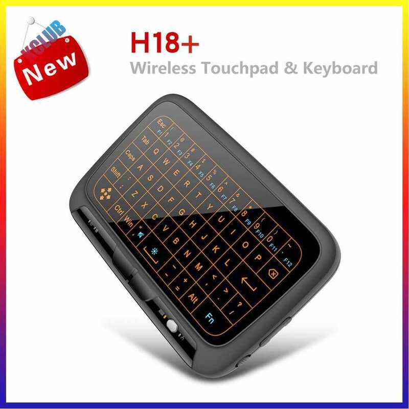 2.4Ghz QWERTY ทัชแพด USB Dongle Receiver Full Screen Touch Smart Wireless Keyboard Plug And P