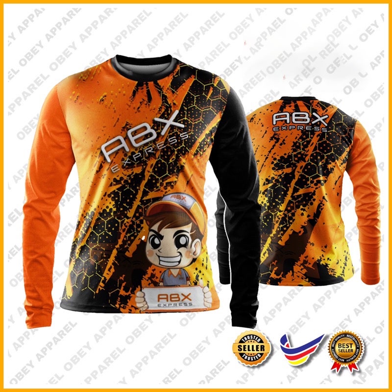 เสื้อยืดระเหิด ABX Express | การออกแบบ Kartun ABX | เสื้อผ้า ABX Express