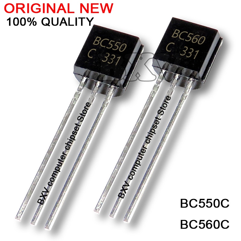 50PCS BC550C + BC560C แต่ละ 25 ชิ้น BC550 BC560 TO92 ทรานซิสเตอร์ DIP-3 45V 0.1A TO-92