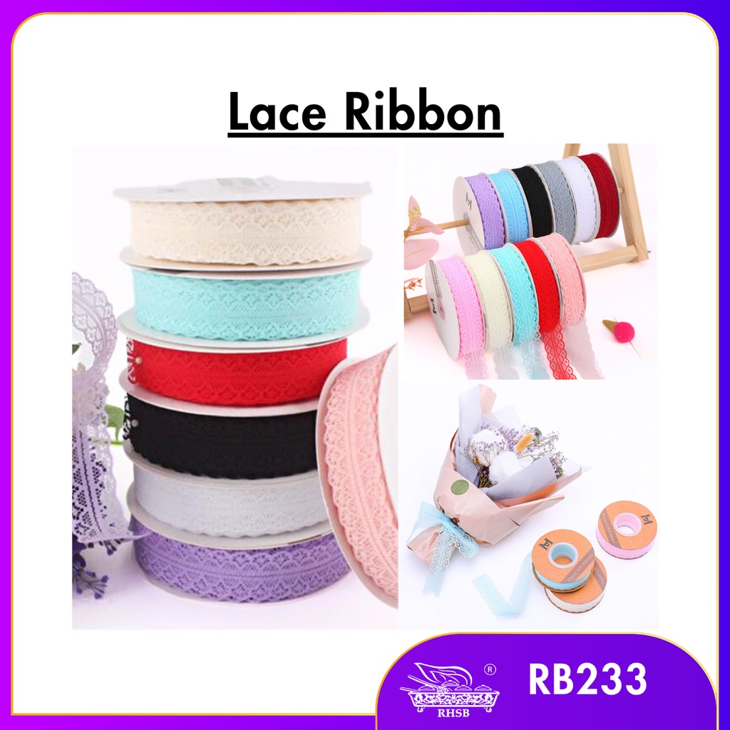 20YARDS X 3CM LACE RIBBON / HIASAN REBEN / RIBEN LACE / RIBBON HADIAH / WRAPPING RIBBON / RB233