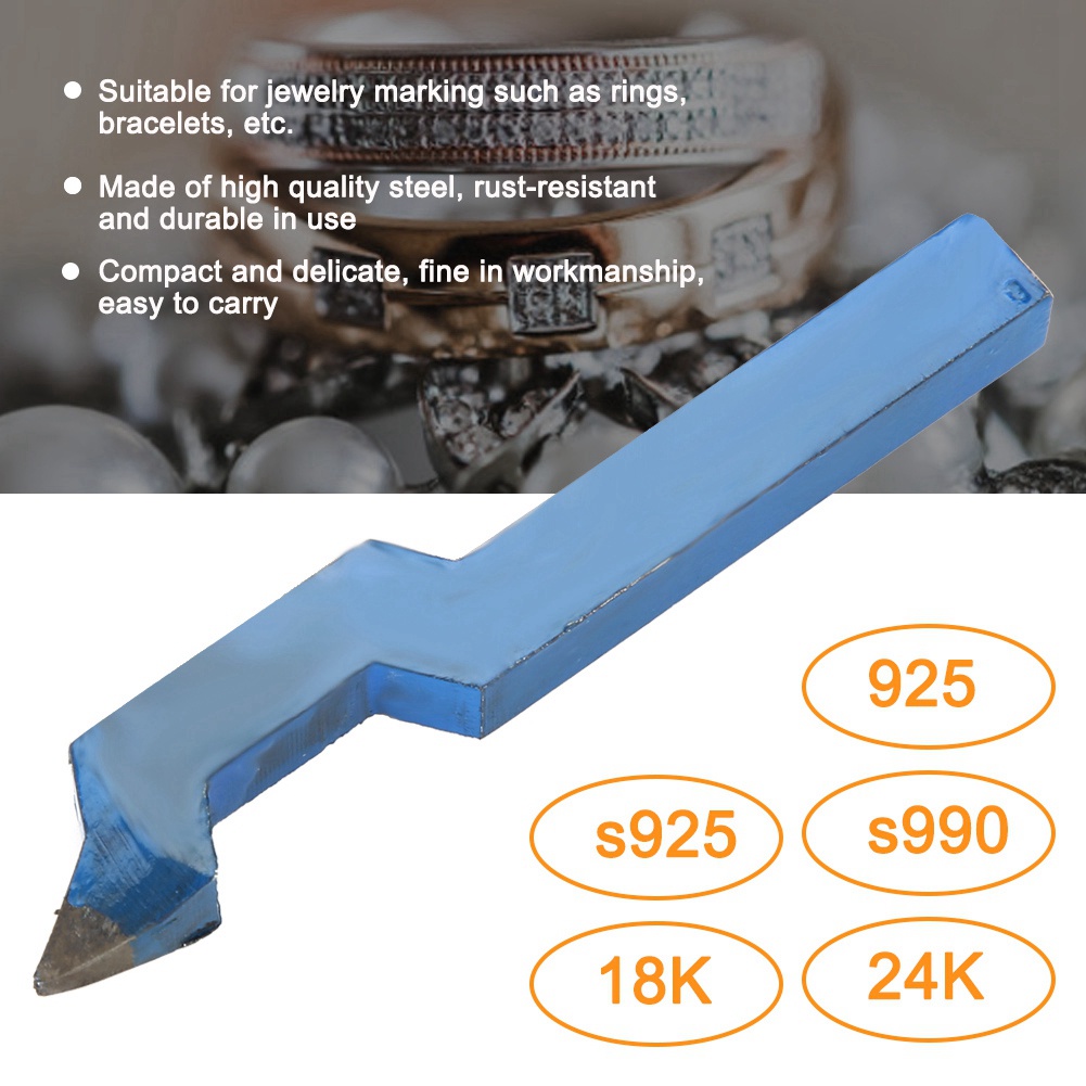 925 14K 18K 22K Jewelry making tools Steel Curved Punch Stamp Tool Ring Earring Bracelet alphabet le