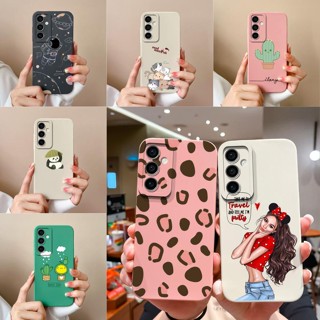 เคสโทรศัพท์มือถือ ซิลิโคน ผิวด้าน กันกระแทก ลายการ์ตูนเด็กผู้หญิงน่ารัก หลากสี สําหรับ Samsung Galaxy S23 FE 5G S23 FE 5G