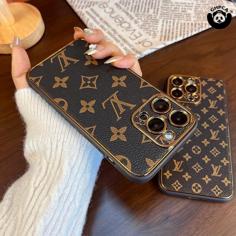 เคสโทรศัพท์มือถือหนัง กันกระแทก ป้องกันกล้อง ลาย LV สไตล์เรโทร สําหรับ iPhone 14 13 12 11 Pro Max