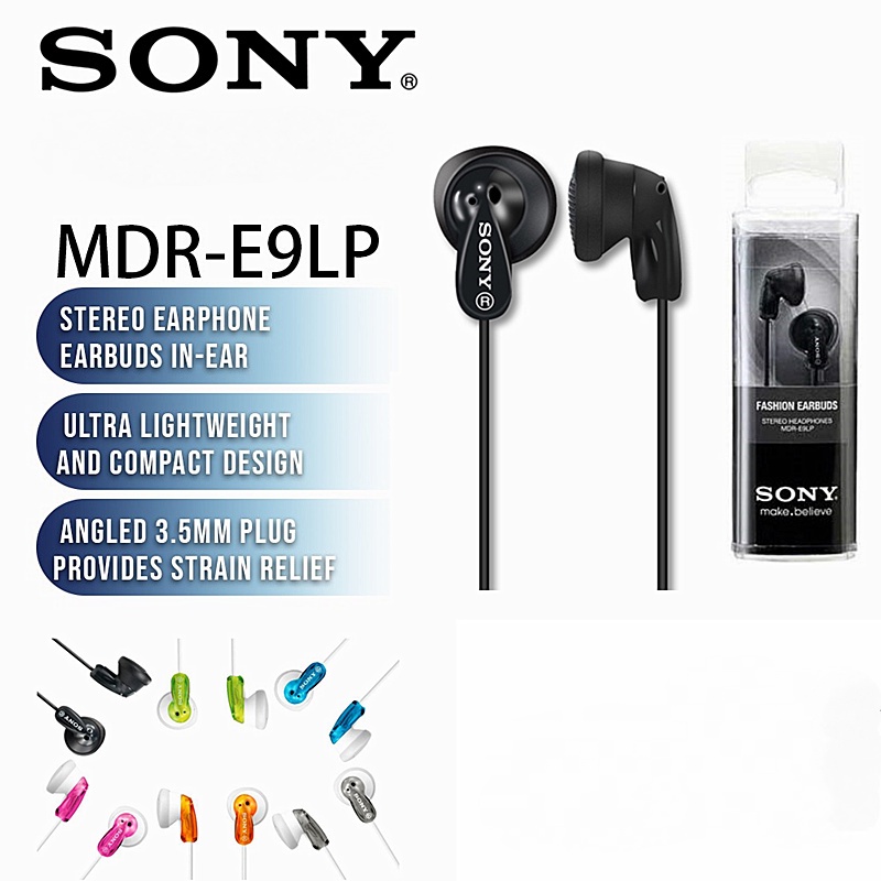 ชุดหูฟังอินเอียร์ แบบมีสาย MDR-E9LP ขนาด 3.5 มม. 24 ชั่วโมง