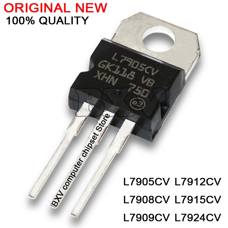 10PCS L7905 L7906 L7908 L7909 L7912 L7915 L7924 L7924CV TO-220 L7905CV L7906CV L7909CV L7915CV ทรานซ