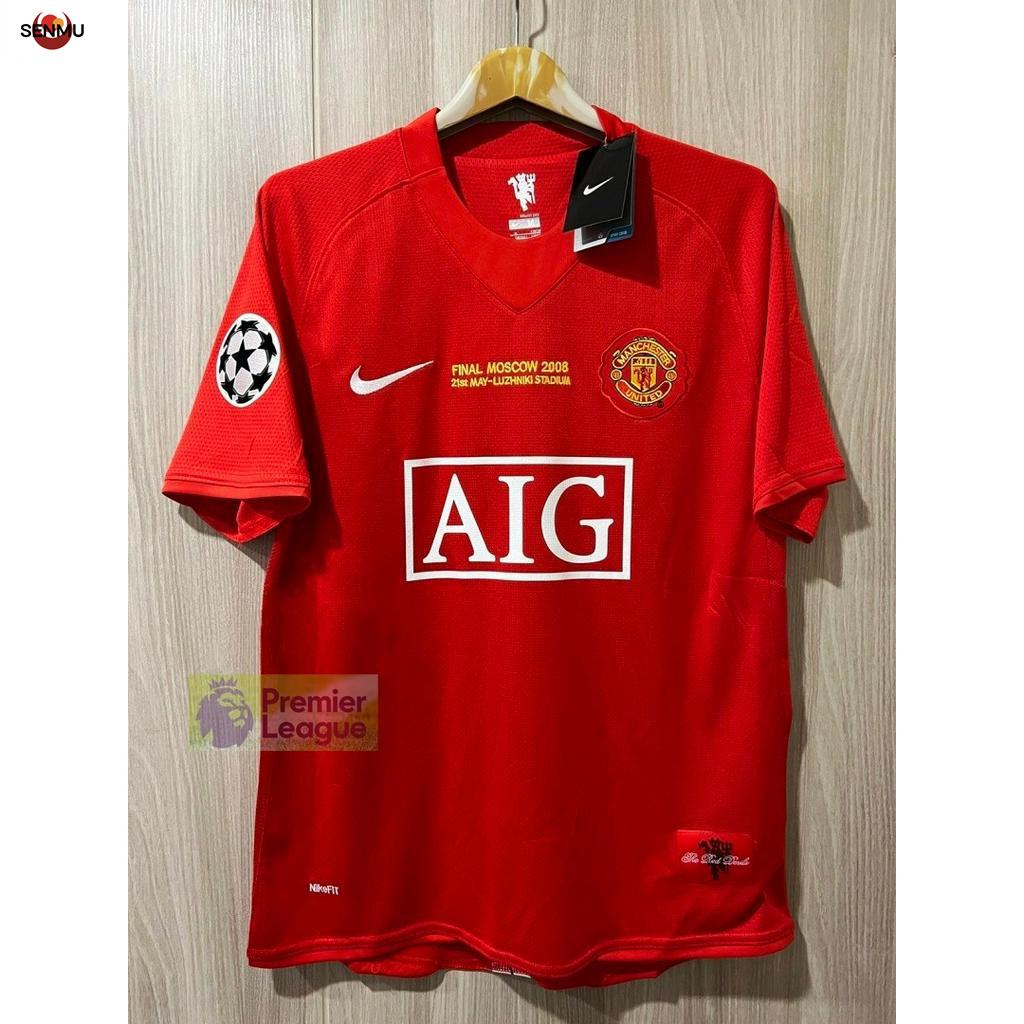 (SM) [Retro] - เสื้อฟุตบอล ย้อนยุค แมนยู Home เหย้า 2007/2008 พร้อมชื่อ Cristiano Ronaldo เบอร์ 7