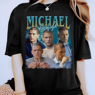 เสื้อเชิ้ต ลาย Michael Scofield สไตล์วินเทจ