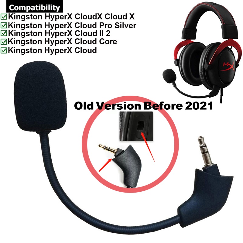 [Avery] ชุดหูฟังไมโครโฟน 3.5 มม. สีเงิน แบบเปลี่ยน สําหรับ HyperX Cloud 2 II X Core Pro Cloudx Revolver Flight Alpha S Cloud9 C9