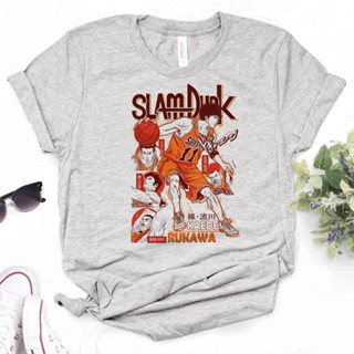 เสื้อยืด พิมพ์ลายมังงะ Slam Dunk 2000s สําหรับผู้หญิง