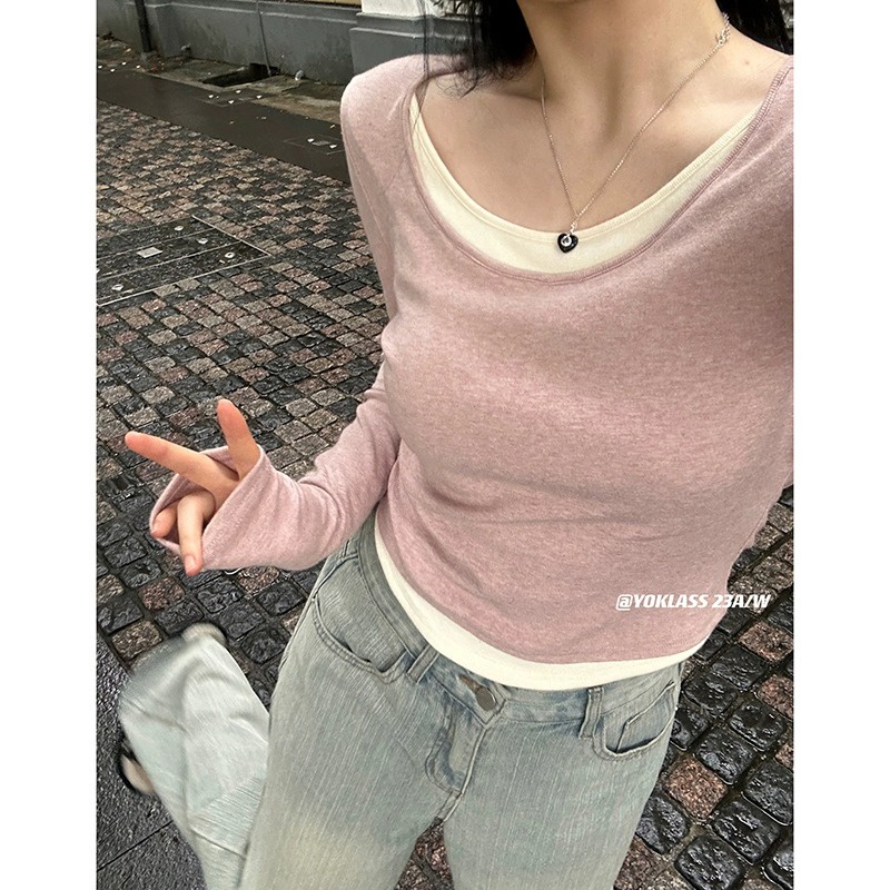 68939 เสื้อยืดแขนยาว สองชิ้น