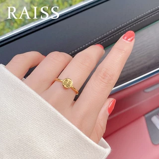 แหวนเหล็กไทเทเนียม ทอง 18k ประดับเพชร ทรงกลม สไตล์เกาหลี สําหรับผู้หญิง และผู้ชาย