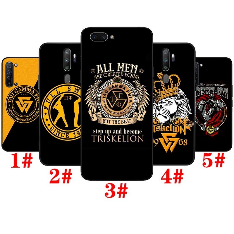Iphone 4 4S 5 5S 5C 6 6S 7 8 Plus SE SE1 SE2 XS Max 230411 เคสโทรศัพท์มือถือแบบนิ่ม ลาย triskelion tau gamma สีดํา