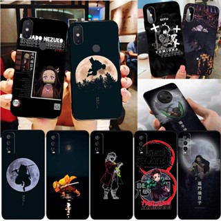 เคสโทรศัพท์ซิลิโคน TPU แบบนิ่ม ลาย FM93 อนิเมะ Demon Slayer สีดํา สําหรับ Xiaomi Poco M6 Pro Redmi 12 5G Note 12T Pro 12R