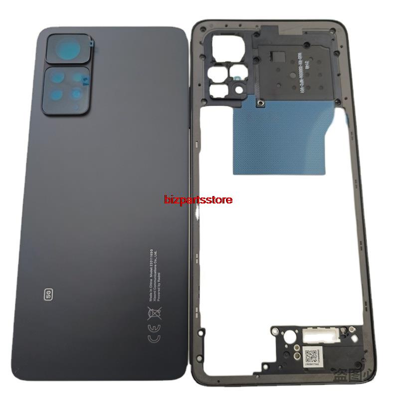 Guo- แท้ กรอบกลาง สําหรับ Xiaomi Redmi Note 11 Pro 5G 2201116Sg + ฝาครอบแบตเตอรี่กระจก พร้อมเลนส์กล้อง