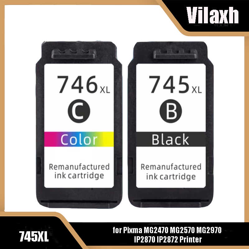 ภาพใหญ่: Vilash 745XL 746XL PG745 CL746 สำหรับตลับหมึก Canon PG745 CL746 XL สำหรับ Pixma MG