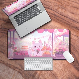 แผ่นรองโต๊ะเล่นเกม ลายน่ารัก สีชมพู สําหรับตกแต่งหอพัก วัยรุ่น