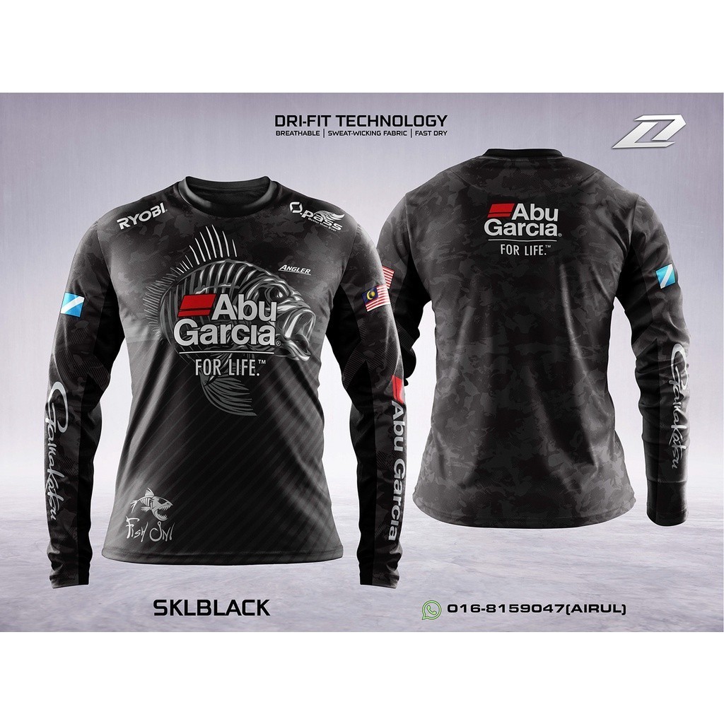 Baju PANCING Abu Garcia เสื้อ Lengan Panjang Micorfiber Udan Shimano Daiwa ตกปลา JERSEY แขนยาวระเหิด Tshirt