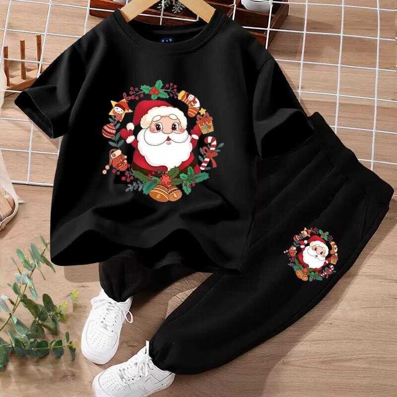 #H931+K931bชุดเซ็ทเด็กเสื้อยืด+กางเกงขายาว.กางเกงเอวยางยืดได้มีกระ