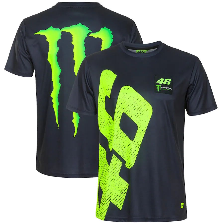 เสื้อยืดแขนสั้น พิมพ์ลายรถจักรยานยนต์แข่งรถ VR46 Yamaha Racing Team แฟชั่นฤดูร้อน สําหรับผู้ชาย และผ