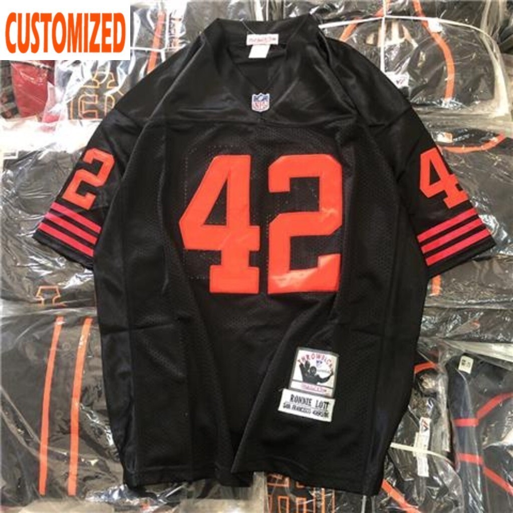 สไตล์อเมริกัน Nfl รักบี้เสื้อคอวีชื่อที่กําหนดเอง Baju คุณภาพสูงราคาถูก Bola กีฬากลางแจ้งไทยไวรัสแห้งเร็ว Jersey