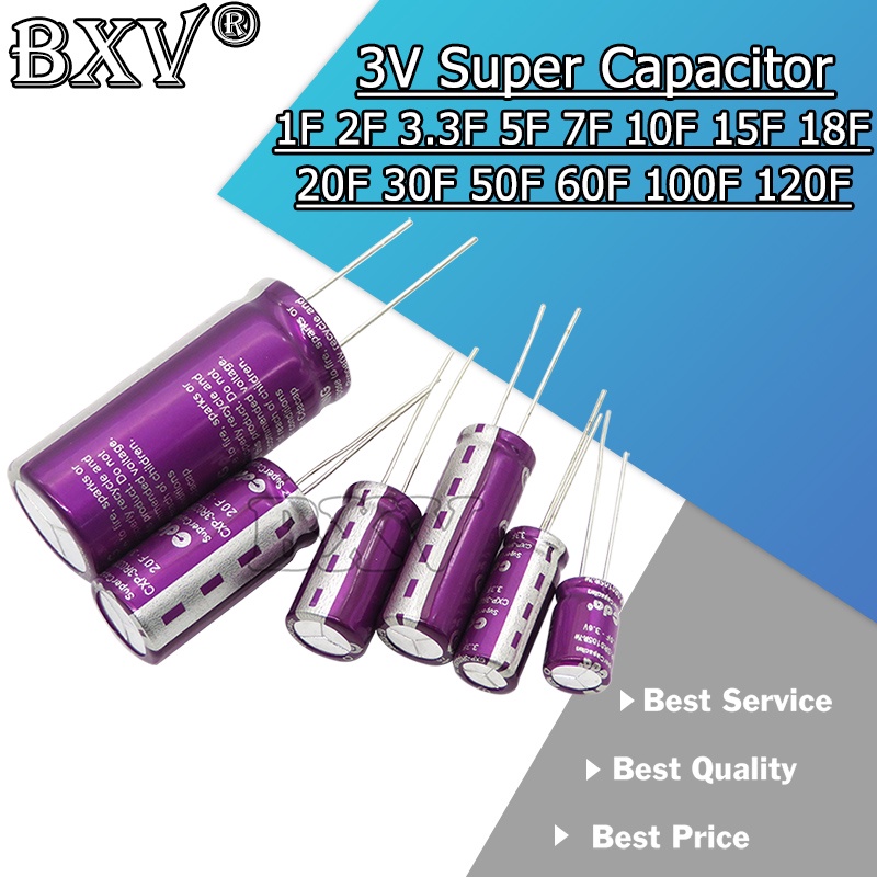 ตัวเก็บประจุซูเปอร์ 3.0V CDA 3V 1F 2F 3.3F 5F 7F 10F 15F 20F 30F 50F 60F 100F 120F 3.0V3.3F 3V10F 1 