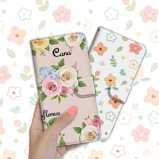 Samsung หนัง Retro ดอกไม้เหมาะสําหรับ A21S A22 A23 A31 A32 M32 A33 A34 5G เคสโทรศัพท์กันกระแทก