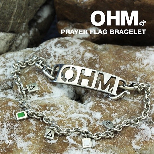 สร้อยข้อมือ OHM Prayer Flag Bracelet - Silver 925 Charm เครื่องประดับ บีด เงิน เแก้ว จี้ สร้อย กำไล