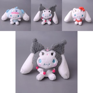 จี้ตุ๊กตา Cinnamoroll Kuromi Melody Pochacco ผ้ากํามะหยี่ขนนิ่ม คลาสสิก ของขวัญคริสต์มาส สําหรับเด็ก