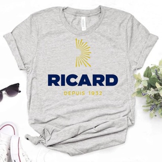 เสื้อยืด พิมพ์ลายกราฟฟิคอนิเมะ Ricard Y2K สไตล์ญี่ปุ่น ฮาราจูกุ สําหรับผู้หญิง