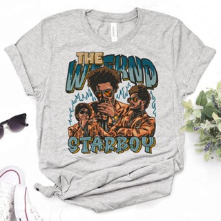 เสื้อยืด พิมพ์ลายกราฟิกการ์ตูนอนิเมะ the Weeknd Tee สําหรับผู้หญิง