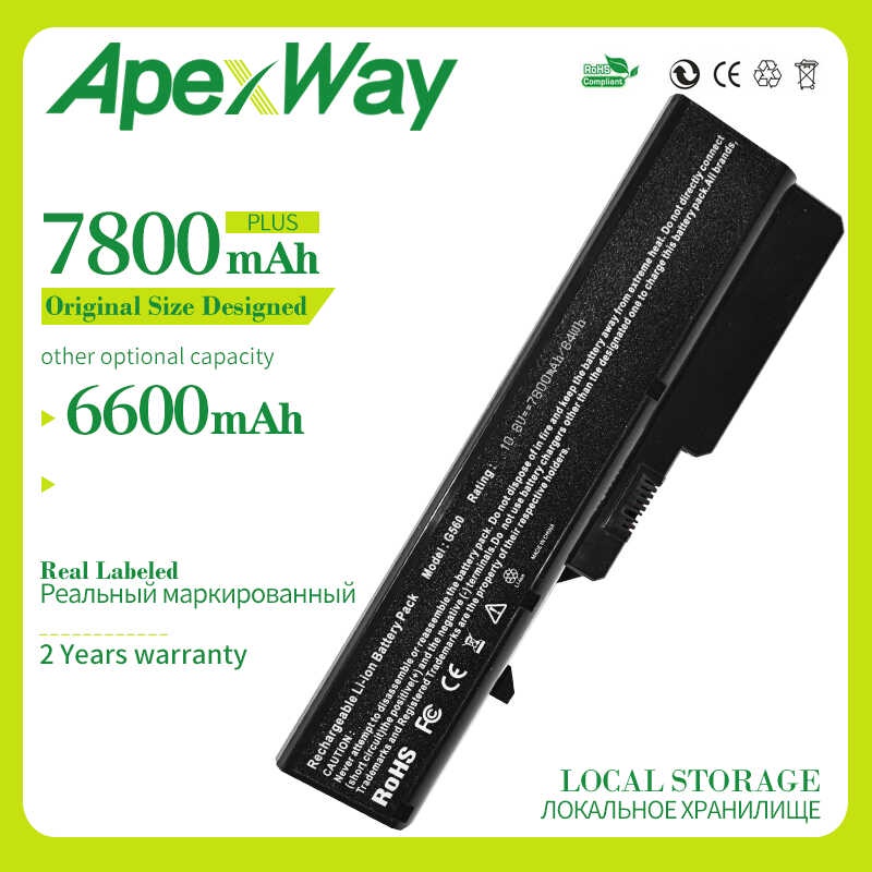 เอเพ็กซ์เวย์ 9 เซลล์ Leno Ideapad แบตเตอรี่ G460 G460a G460l G560 V360 Z460 Z465 Z560 Z565 57Y6454