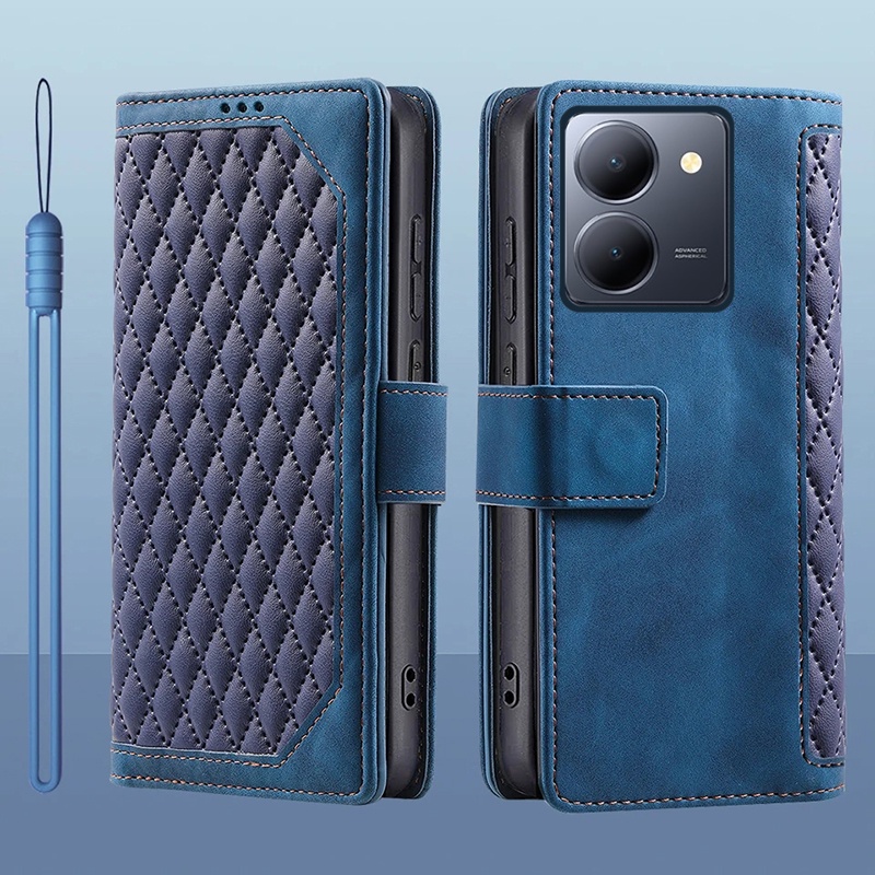 เคสโทรศัพท์มือถือหนัง ฝาพับ พร้อมช่องใส่บัตร สําหรับ Vivo Y36 4G Y36 5G Y27 5G