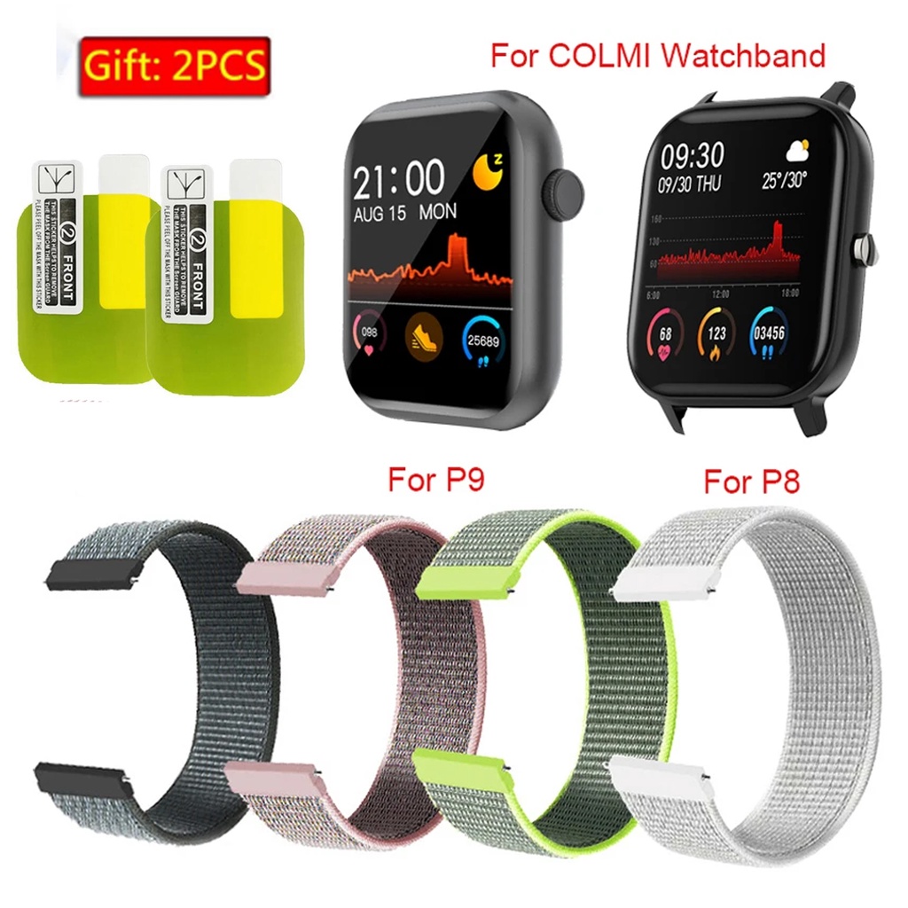 สายนาฬิกาข้อมือไนล่อน 20 มม. สําหรับ COLMI P9 P8 Pro SE P10 P11 Smart Watch Band Sports Wristbands For COLMI V23 Pro/Land 1/Land 2S Correa