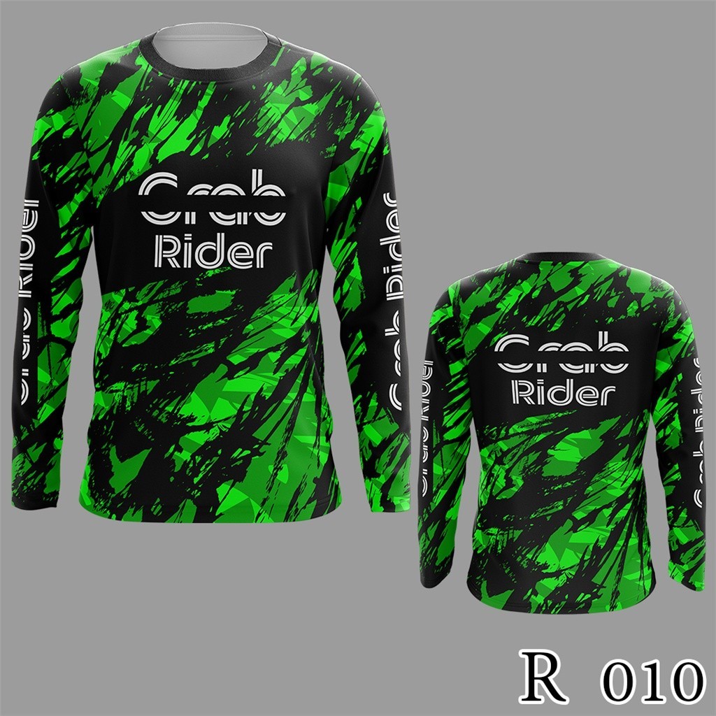 เสื้อแขนยาว 'Grab' เสื้อแกร็ป เสื้อไรเดอร์ ใส่ขับได้ มีไซท์เด็ก ถึง ไซท์ใหญ่สุด รอบอก60นิ้ว 1