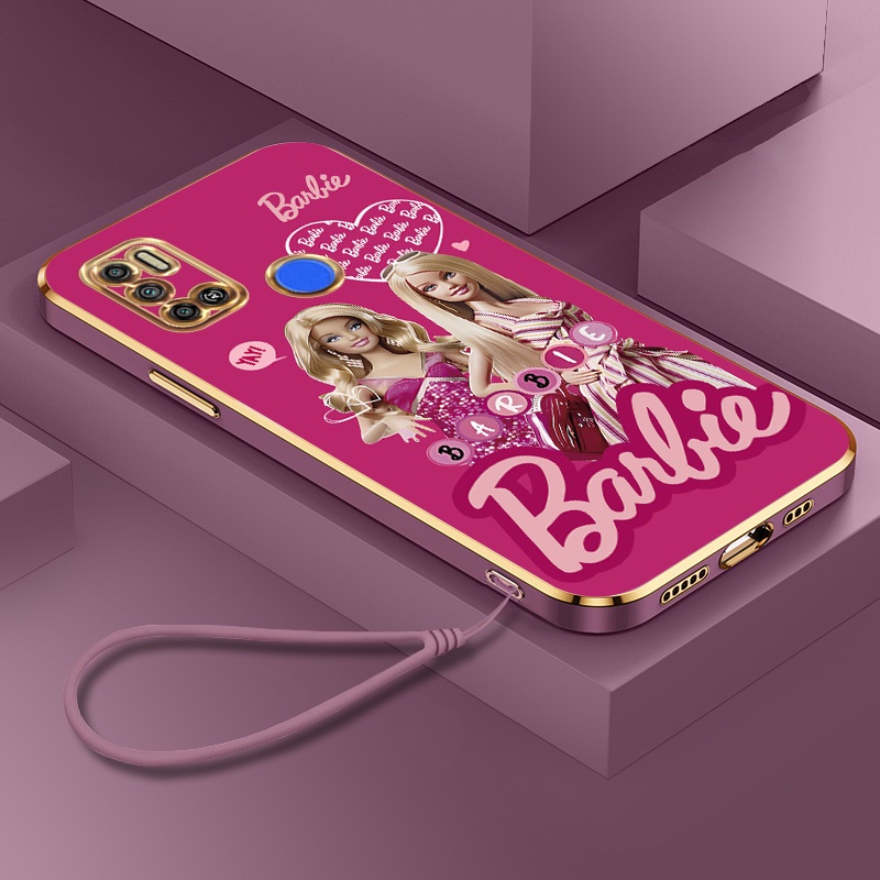 Tecno KE6j KF6 KE6 KD6a KF6i KF6k KF6m KF6h KF6p KG8 KC8 Anti-fall สีลูกกวาดชุบตุ๊กตาบาร์บี้เคสโทรศั