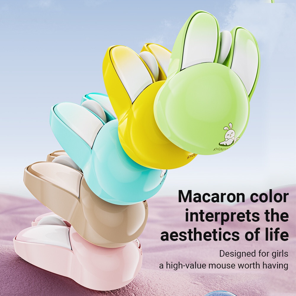 Mofii M6 Pippi Rabbit Macaron เมาส์ไร้สาย 2.4GHz + บลูทูธ โหมดคู่ / 2.4GHz