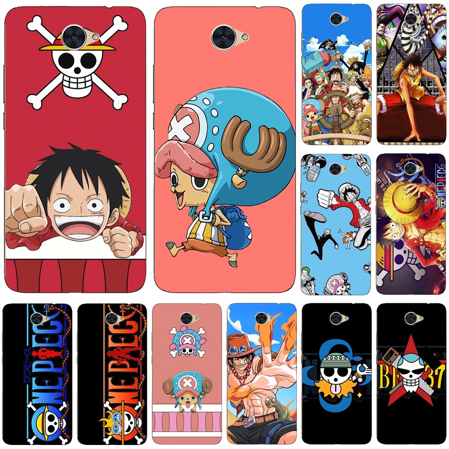 เคสโทรศัพท์สําหรับ Huawei Y7 2017 การ์ตูนอะนิเมะ One Piece LOGO Monkey D. Luffy Tony Tony Chopper ใหม่รูปแบบซิลิโคน TPU Soft Case