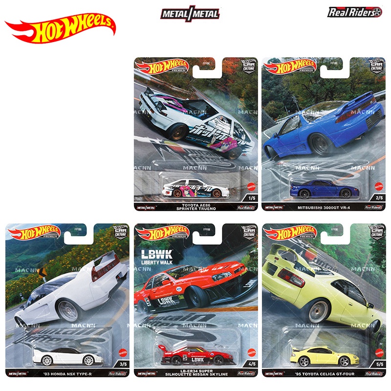 Hot Wheels Car Culture Premium Mountain Drift Series Liberty Walk Sprinter Collection Set Toys for Boy 1/64